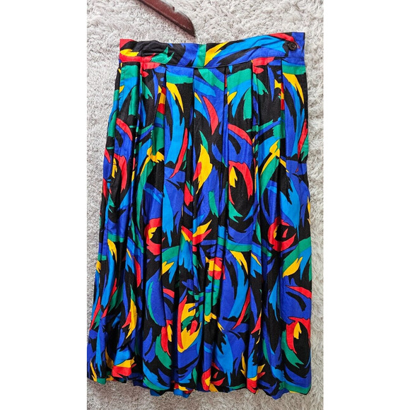 VTG Rafaella ULTIMATE 80s Suit Top Skirt WILD Bright Colors Made in Italy‎ SMALL - Picture 4 of 6